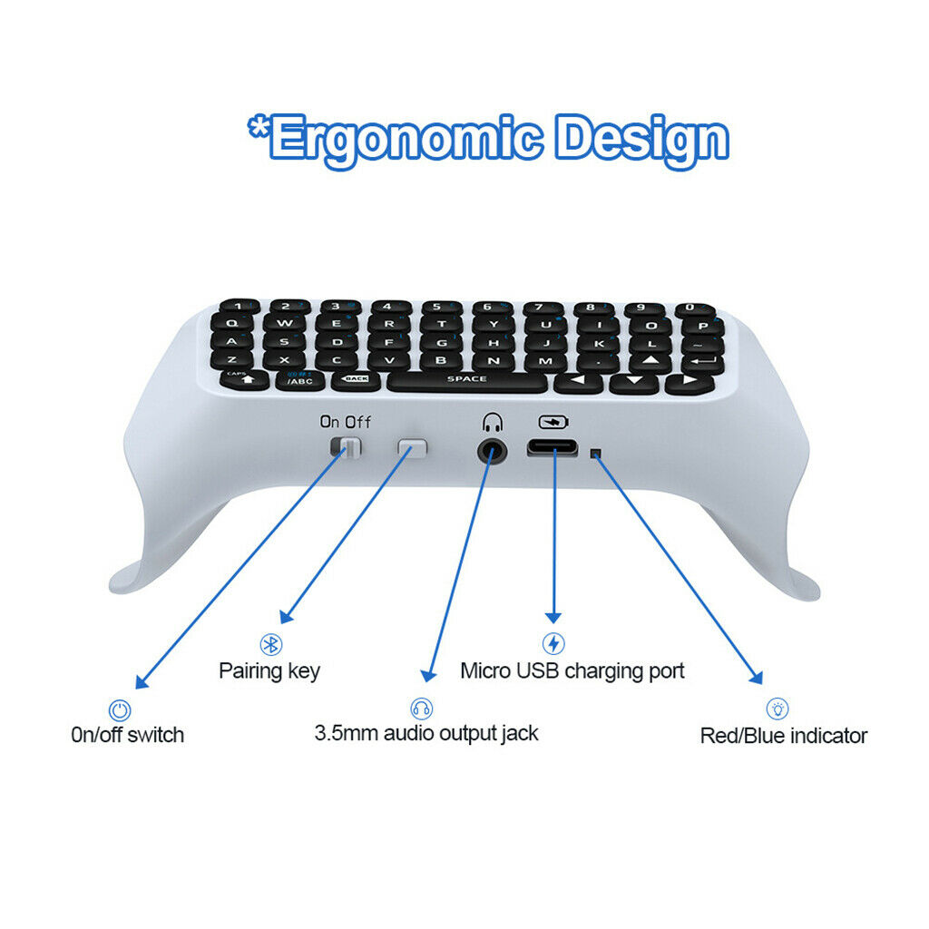 Wireless Gaming Controller Keyboard Bluetooth 3.0 Keypad for PS5 Accessories