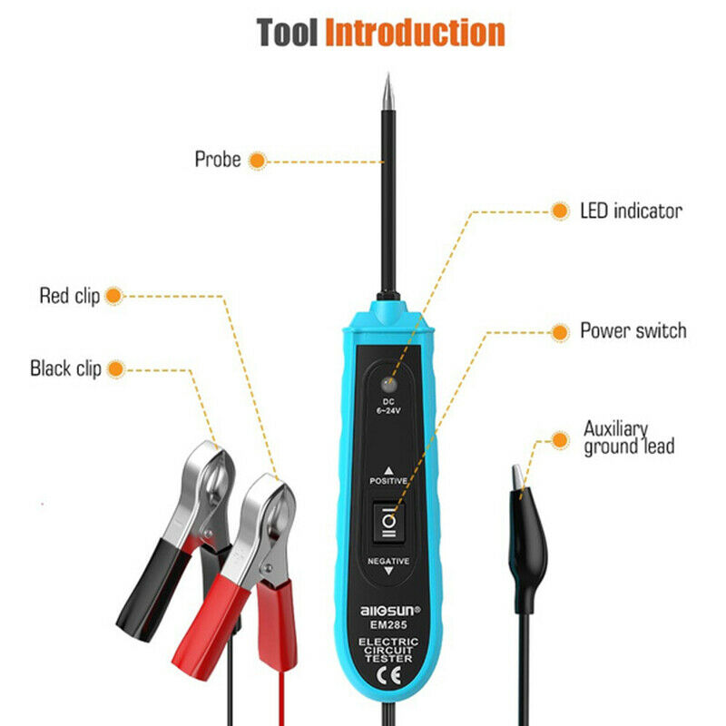 All-Sun EM285 Power Probe Car Automotive Electric Circuit Tester Tools 6-24V I7