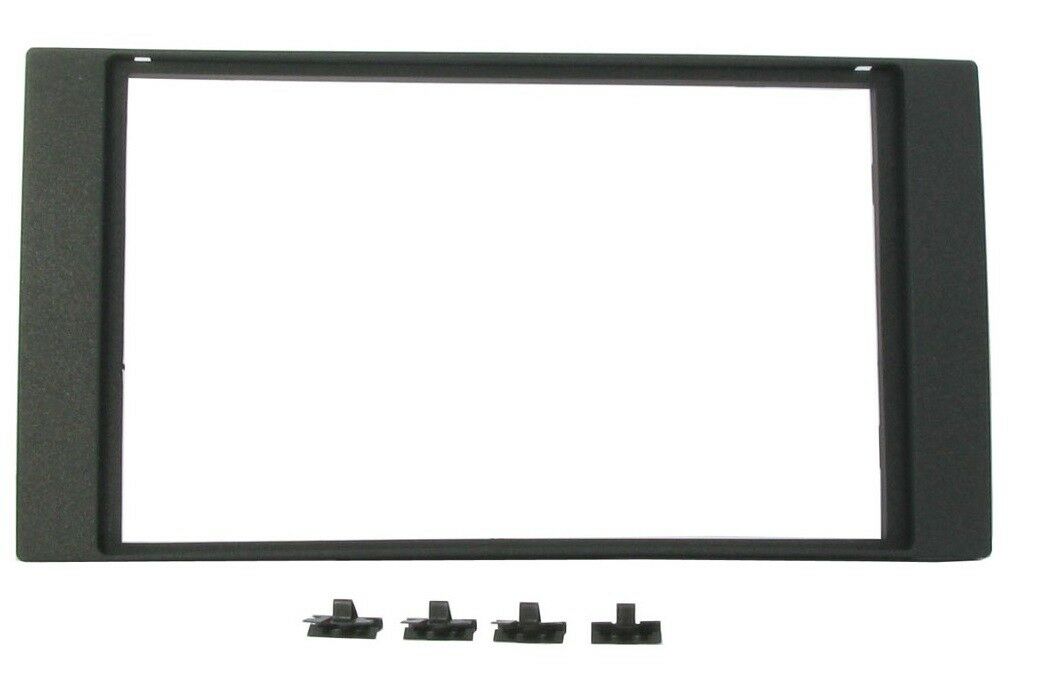BLACK DOUBLE DIN FASCIA FACIA SURROUND DFP-07-09 FOR FORD FOCUS MK 2 2005 ONWARD