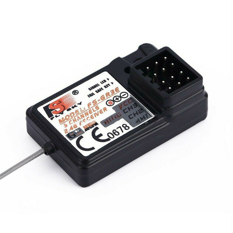 FS-GR3E Upgraded 3CH Channel 2.4G Receiver GT3B GR3C for RC Car Truck Boat Black