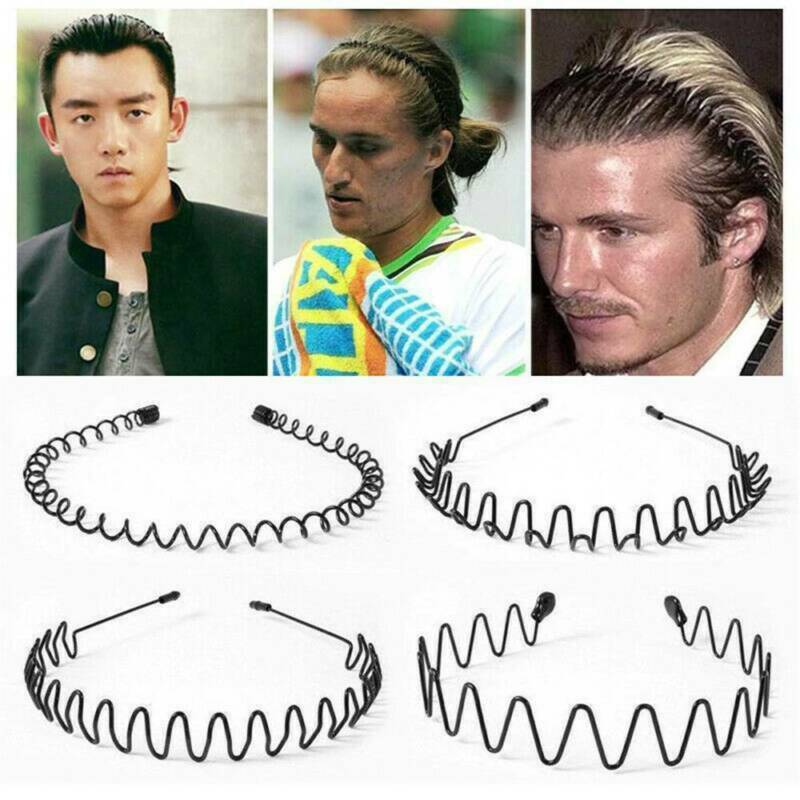 6PCS BEST Metal Sports Hairband Headband Wave Hair Accessories For Men Women
