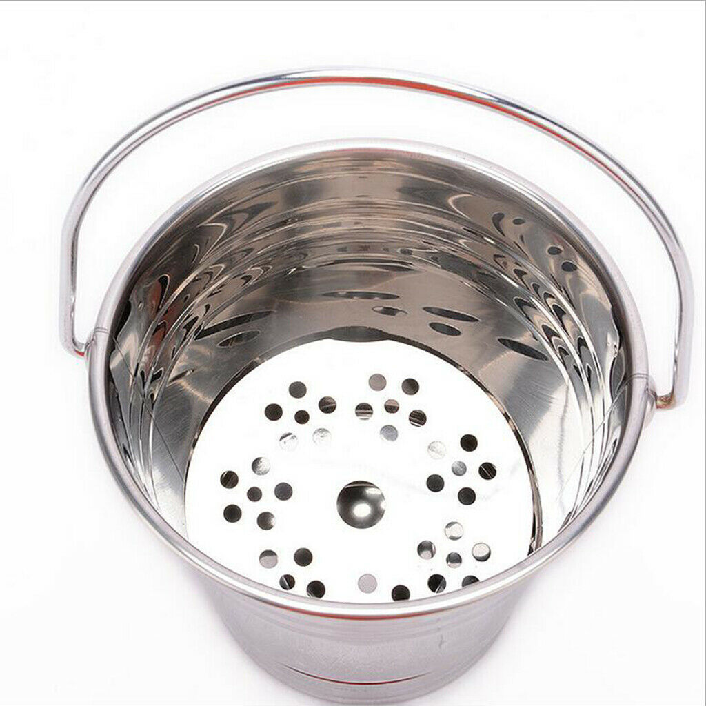 2x Polished Ice Bucket Champagne Cooler Portable Party Cafe Bar Supply 1.5L