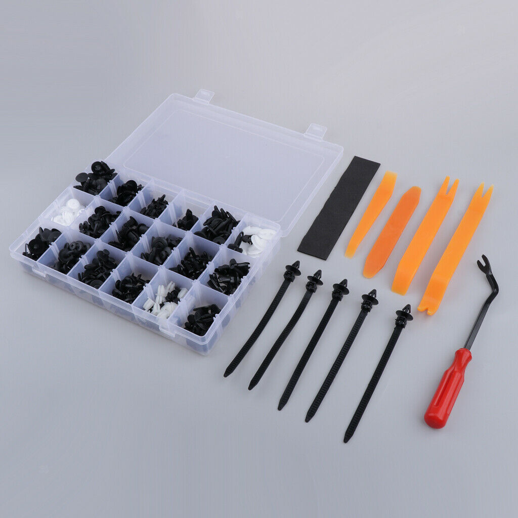 435Pcs Car Body Trim Clips Retainer Bumper Rivets Screw Panel Fastener Kit