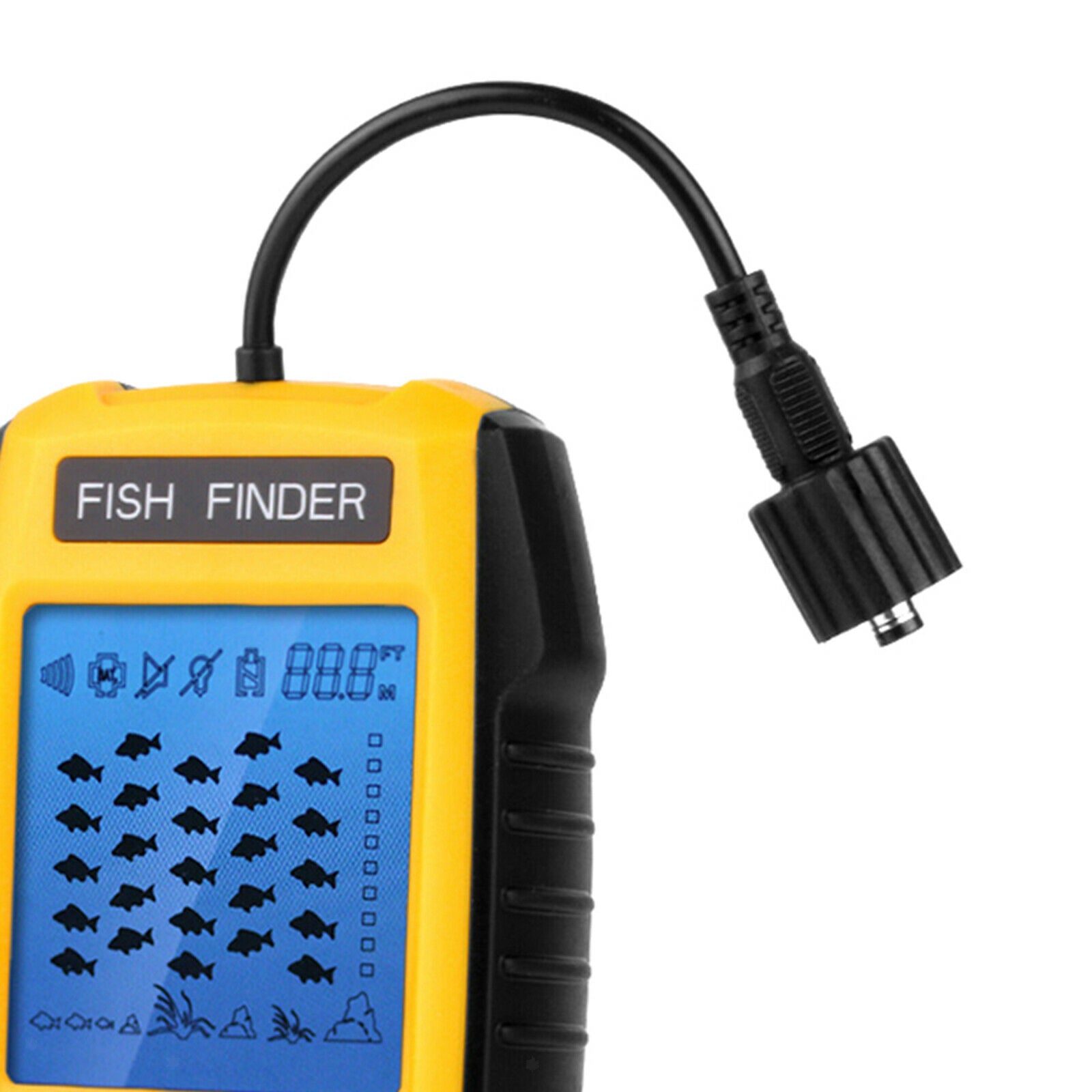 Portable Fish Finder Ice Kayak Fishing Gear Depth Finder Sonar Transducer