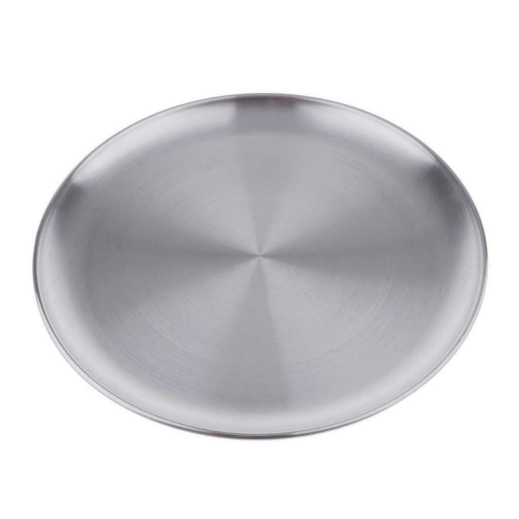 Premiue Heavy Duty Stainless Steel Kids Plates Baby Toddler Snacks Round 12