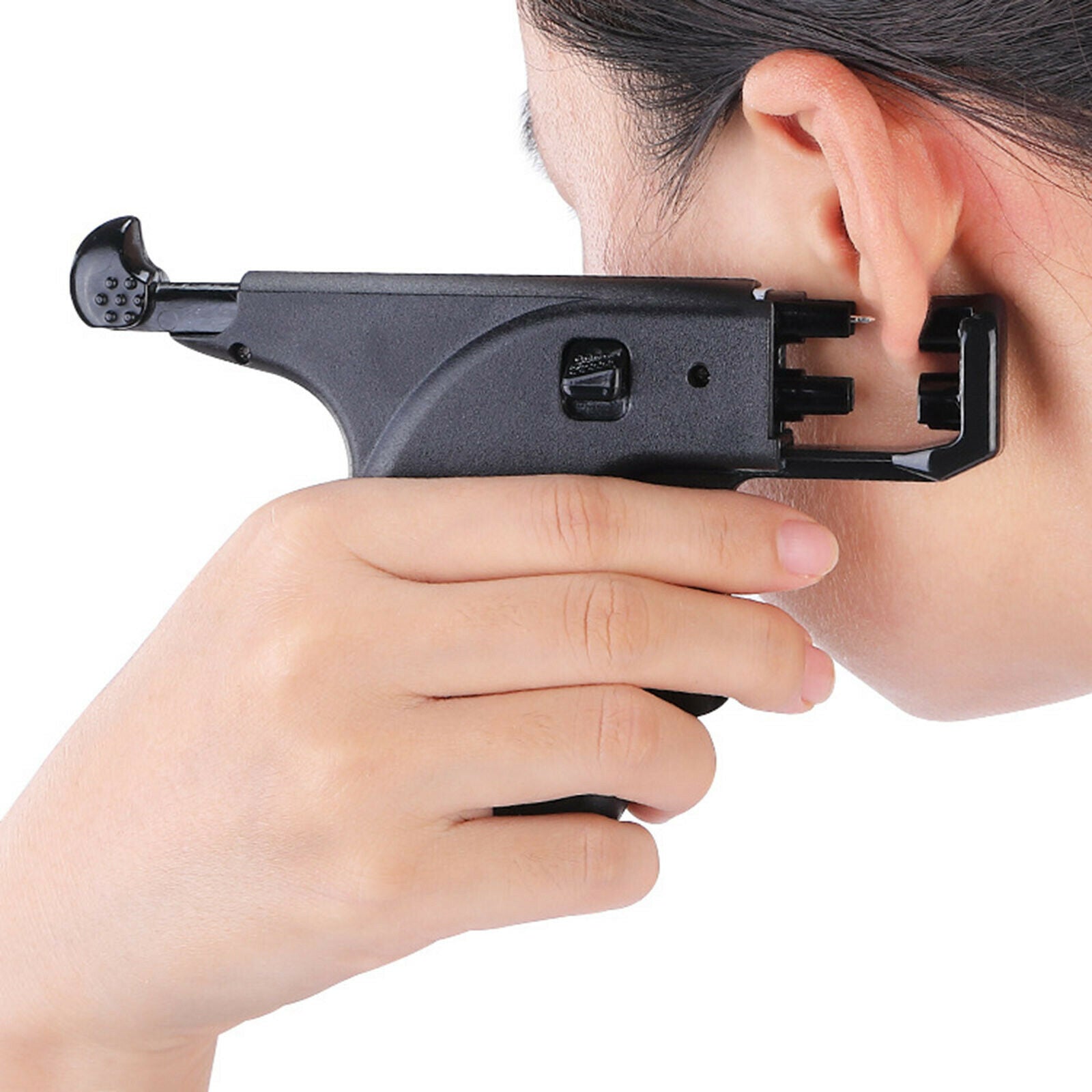 Professional Ear Navel Body Piercing Gun 98pcs Earring Studs Tool DIY Black