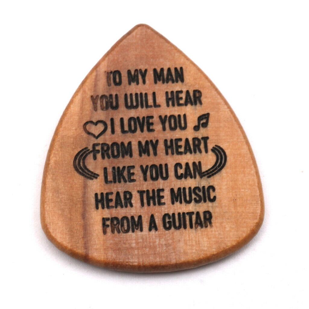 Pack of 3 Olive Wood Guitar Pickups Handmade w/ Wood Box Guitar Accessory