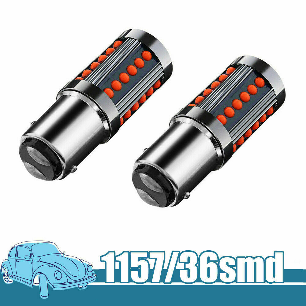 2PCS 1157 LED Strobe Flash Red Bright Brake Tail Stop Light Parking Bulbs Part