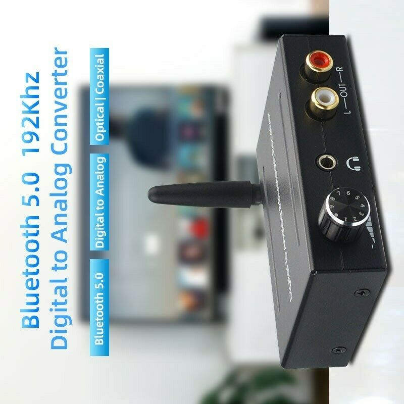 192KHZ DAC Audio Converter Digital Optical To Analog Bluetooth 5.0 Receiver