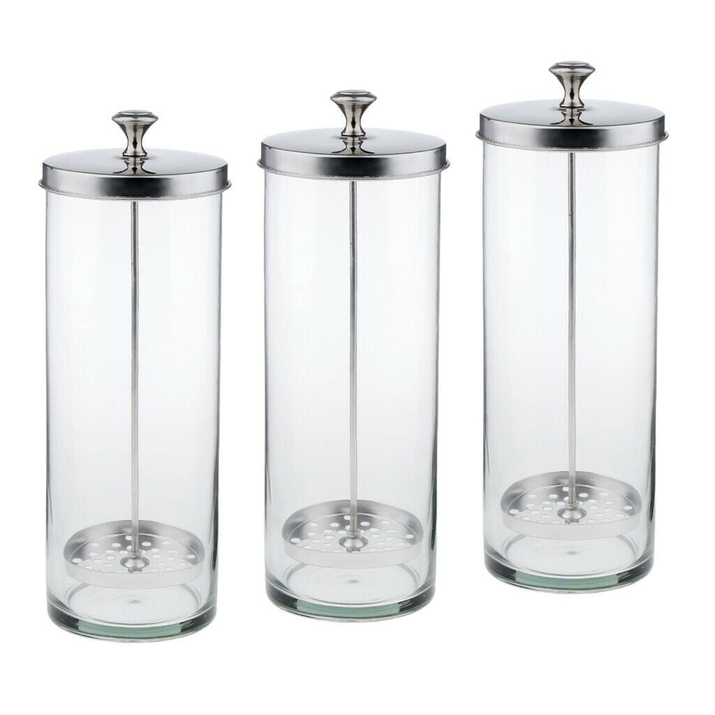 3 Pieces Disinfecting Sterilizing Jar For Shears Combs Nipper Clipper Tools