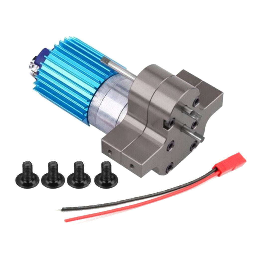 RC Car Speed Change Gear Box Metal Gearbox 370 Brush Motor Titanium color
