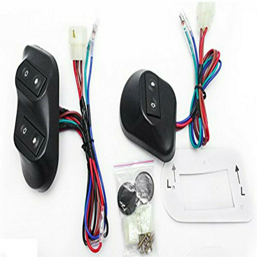 Set Universal Buttons Car Auto Power Window Switches with Holder & Wire Harness