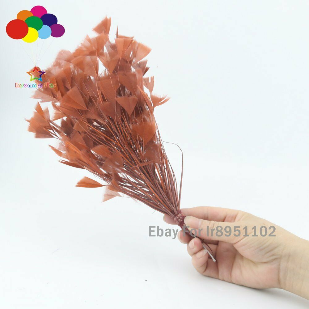 Coffee 1 Pcs 30 CM Turkey Feathers for DIY Jewelry Wedding Party Decor Crafts