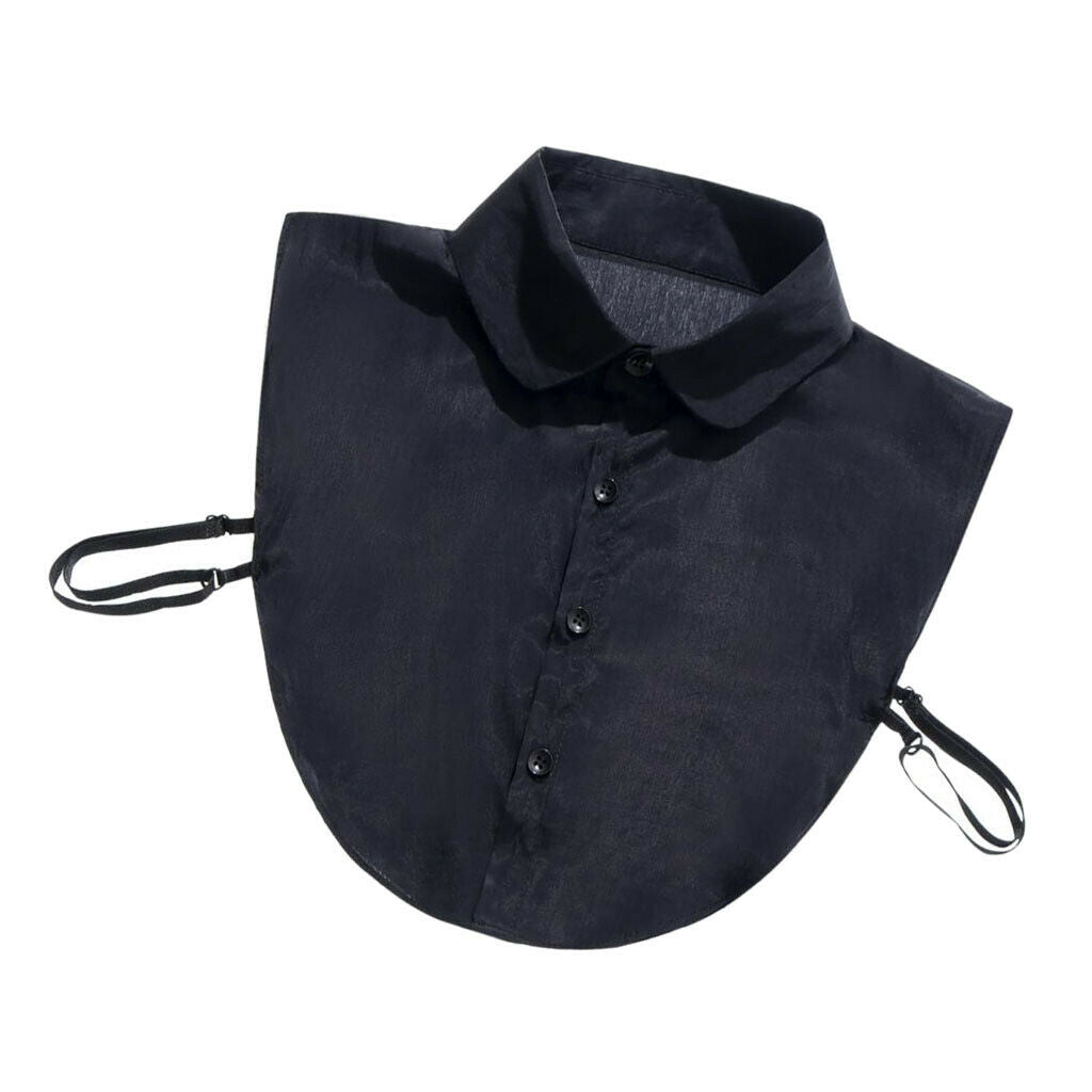 2x Ladies Faux Collar False Lapel Detachable Blouse Collar Tie Dicky Collar