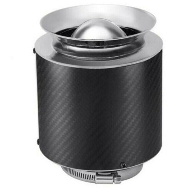 3" Inlet /5" Carbon Fiber Look Hi-Flow Air Filter For Cold Air/Short Ram Intakes