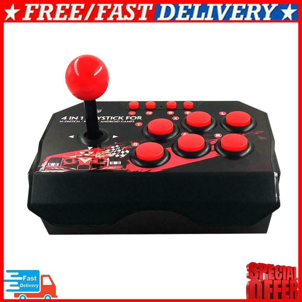 4-in-1 Retro Arcade Game Joystick Station USB Wired TURBO Rocker Controller @