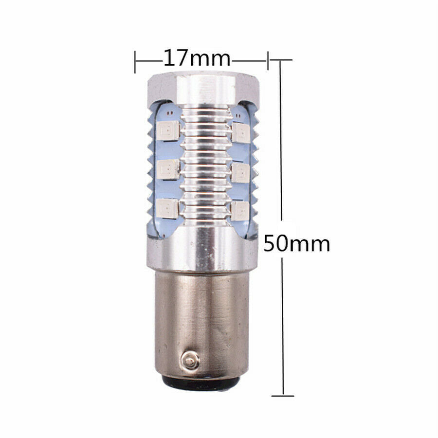 2Pcs 1156 Car Red LED Strobe Flash Blinking Brake/Stop Light Bulbs 12V Universal