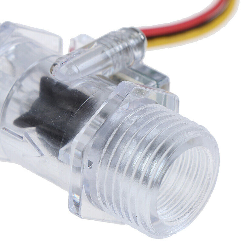 1Pc Water Flow Sensor Switch G1/2" Hall Effect EBter Control DC 5-15V.l8