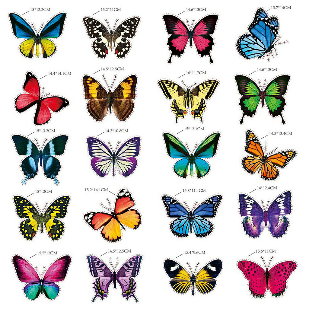 20x Colorful Butterfly Window Clings Window Decals Living Room Home Decor