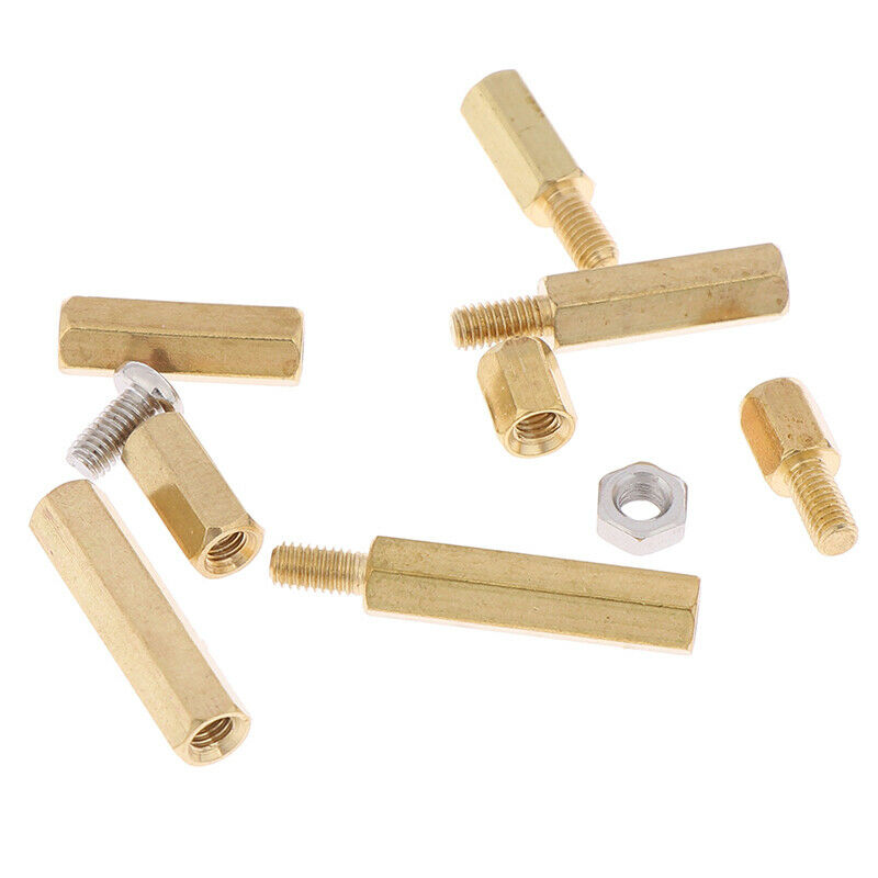 120Pcs M3 Male Female Brass Standoff Spacer PCB Board Hex Screws Nut S^P  ^j WF