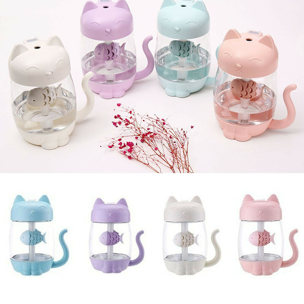 4 Piece Cat Humidifier Fan for Office Desk Beauty Salon Desktop Decoration