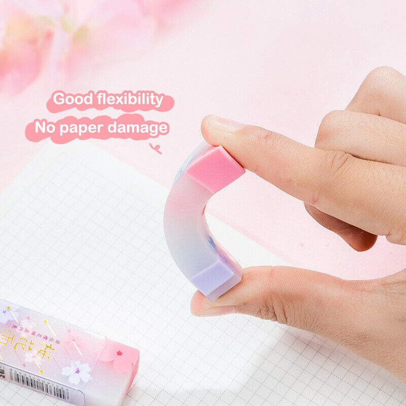 Cherry flower Rubber Eraser Japanese Sakura Blossom Erasers for Pencil Clean KX