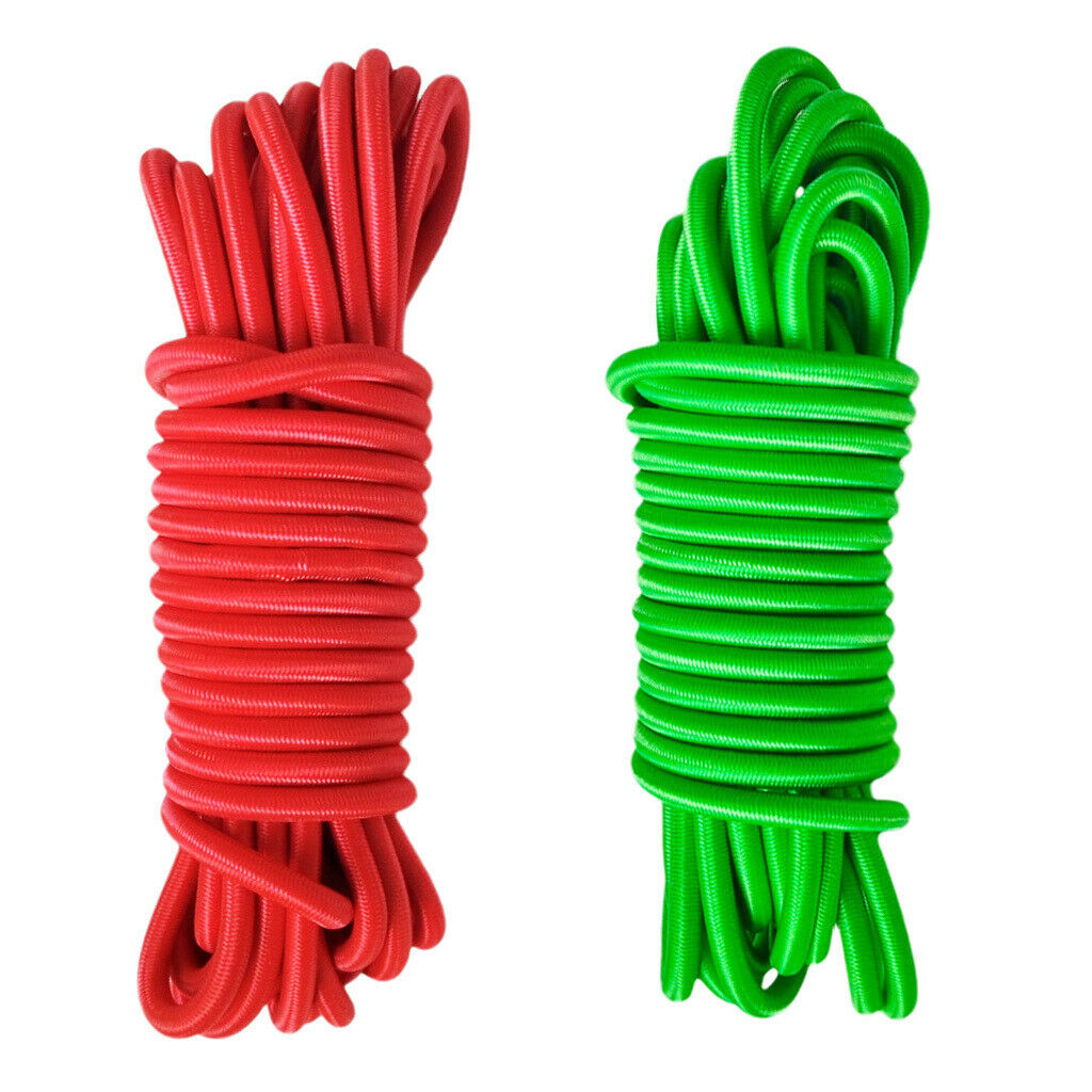 2 Pieces / Set 5m 4mm Elastic Heavy Duty Bungee Rope Shock Cord Boat Kayak Tie