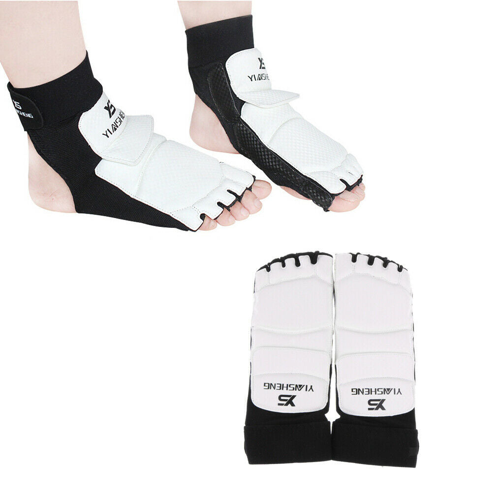 Taekwondo Karate Foot Protector Instep Guards Kickboxing MMA Sparring Gear - L