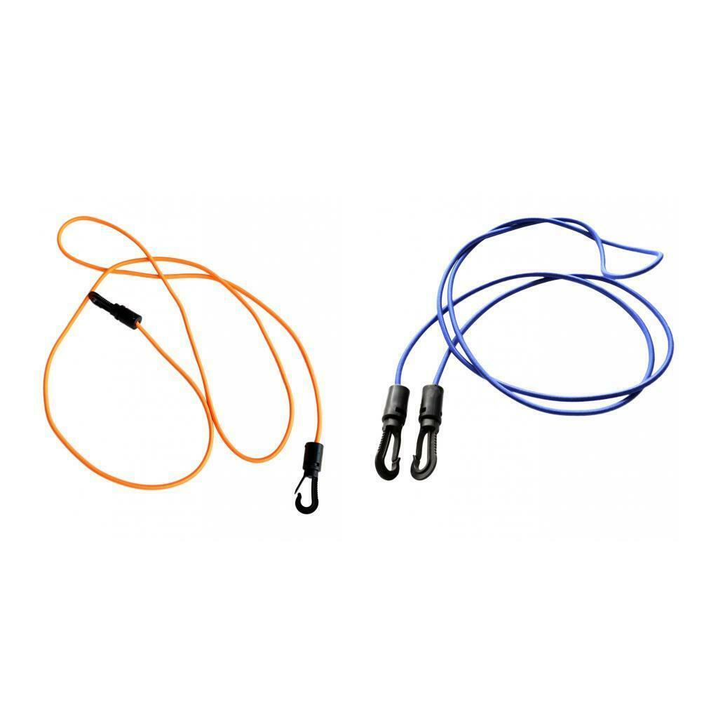 Elastic Bungee Shock Cord String Rope with Hooks for Kayak Boat Fluorescent