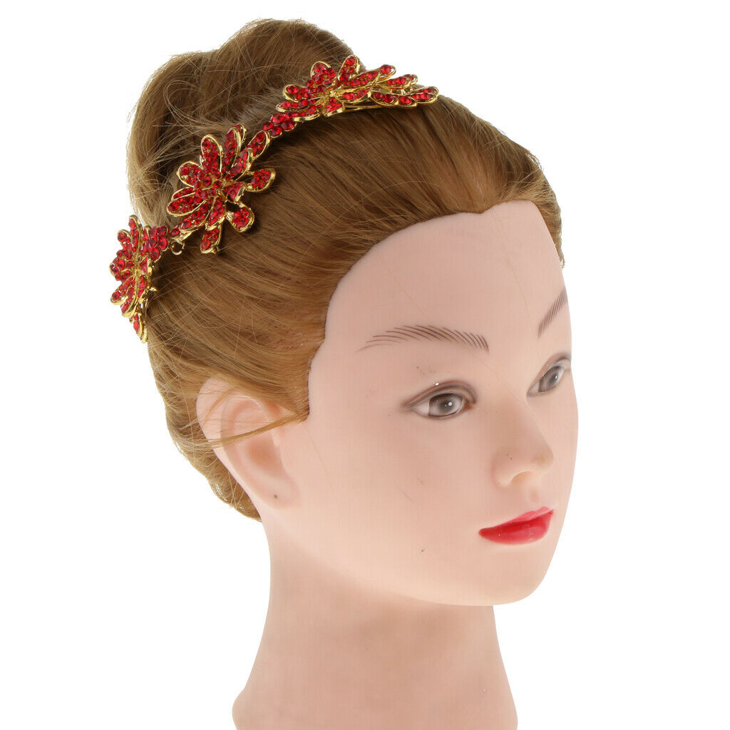 Wedding Bridal Bridesmaid Flower Headpieces with Comb Rhinestone Jewelry