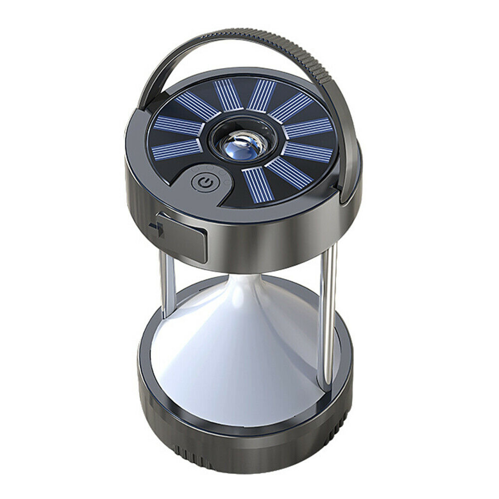 USB Solar Charging LED Camping Light Hourglass Tent Lamp Outdoor Waterproof