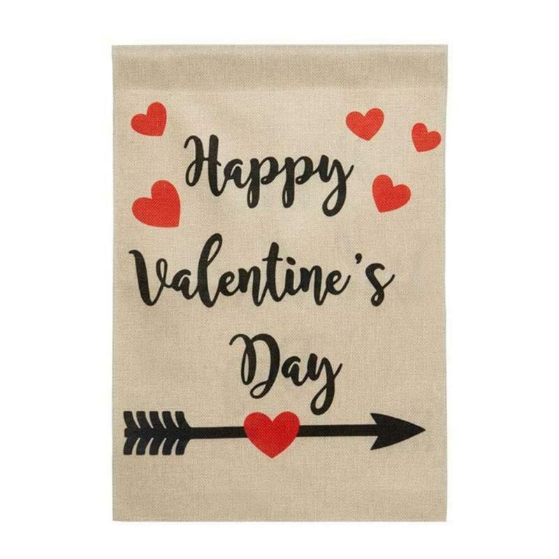 Valentines Garden Flag 12.5x18'' Double Sided Happy Valentine's Day Yard Flag
