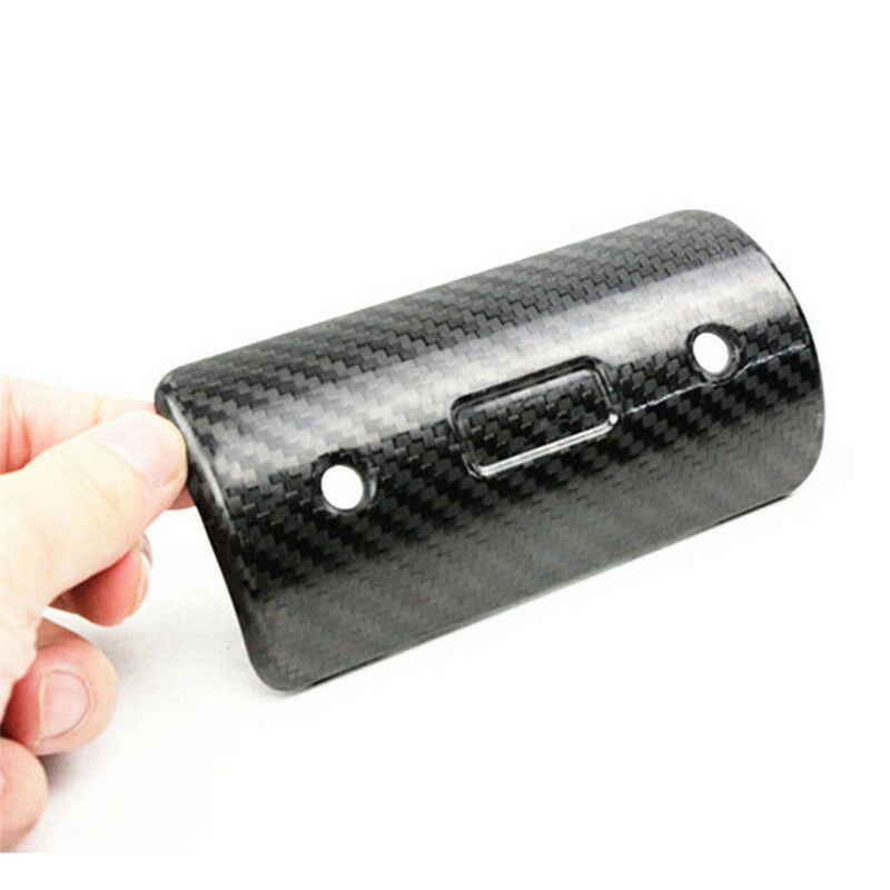 Universal Exhaust Muffler Pipe Guard Heat Shield Carbon Fiber Cover Protect Pipe