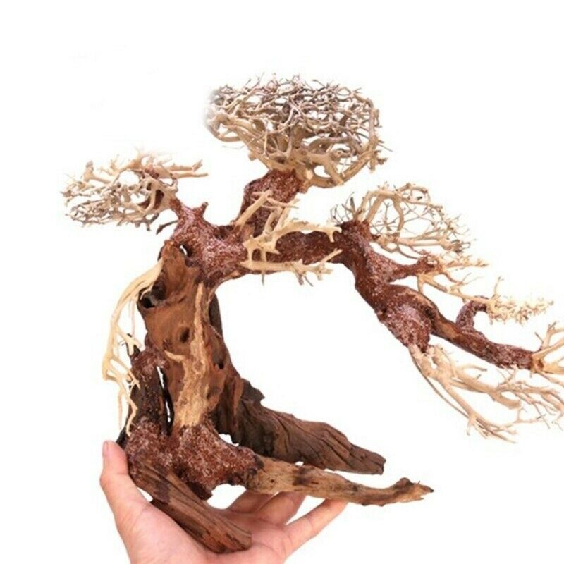 Natural Aquarium Driftwood Roots Branches Bonsai Moss Tree for Fish Decoration