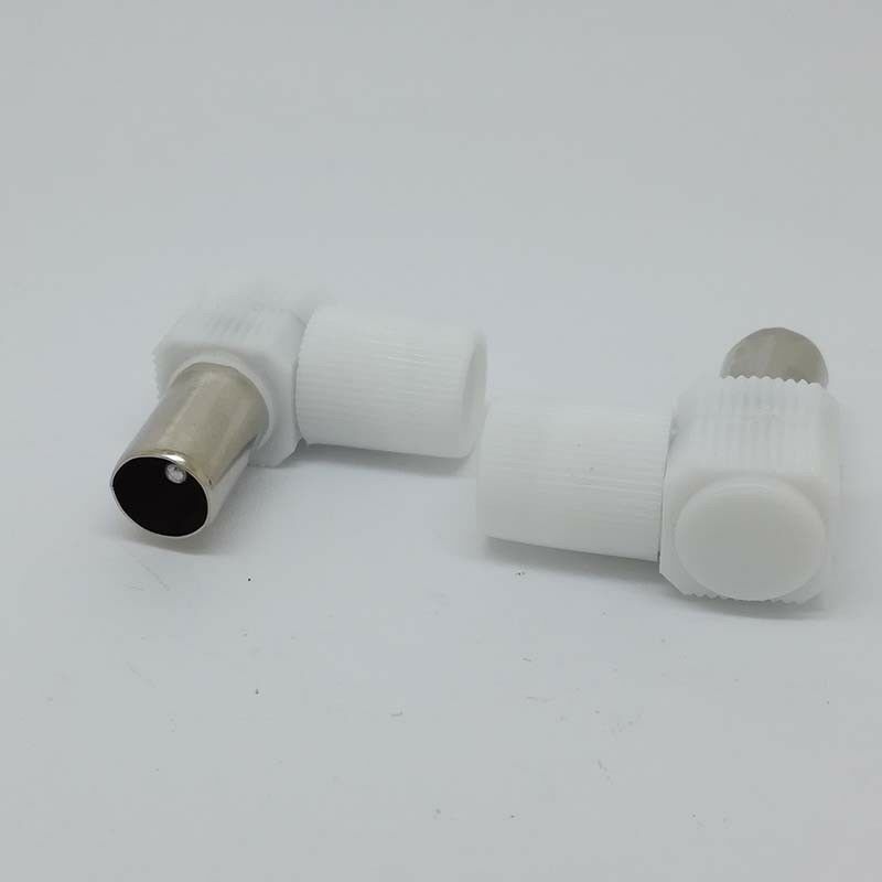 2pcs 90 angle FM Atenna Male to Female PAL TV RF Coxial Connector Adapter Plug