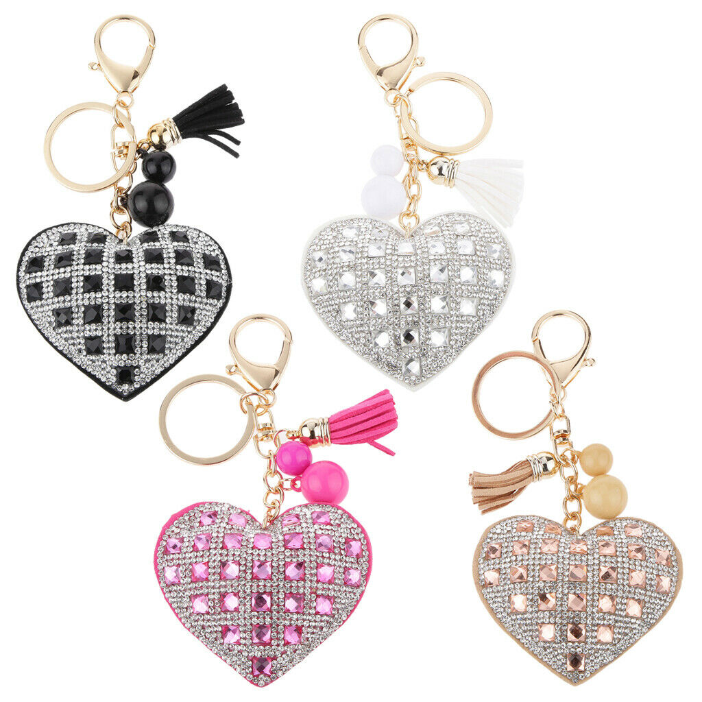 Soft Diamante Rhinestone Starfish/ Heart/ Flower/ Dog Pendant Purse Bag Keyring