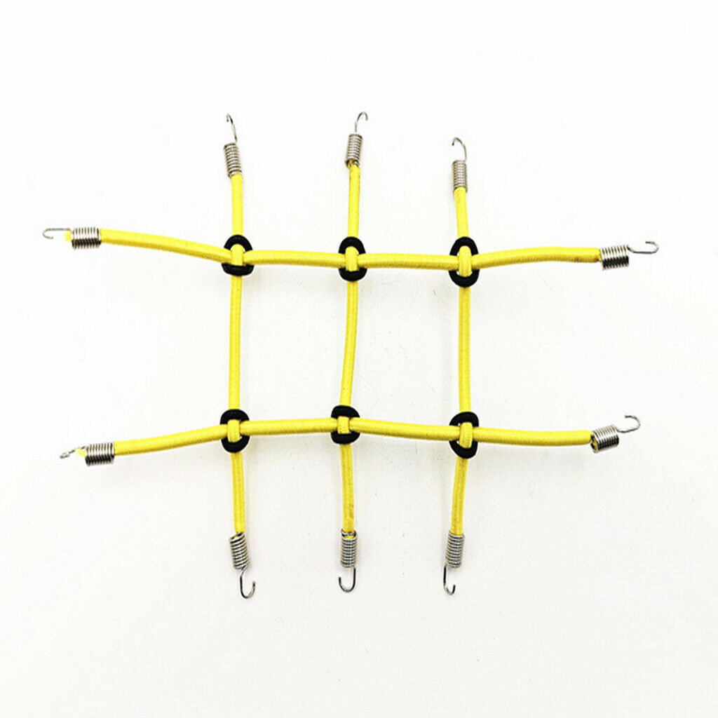 Elastic RC Rack Luggage Net w/ Hook for 1/10 RC Rock Crawler Car Yellow