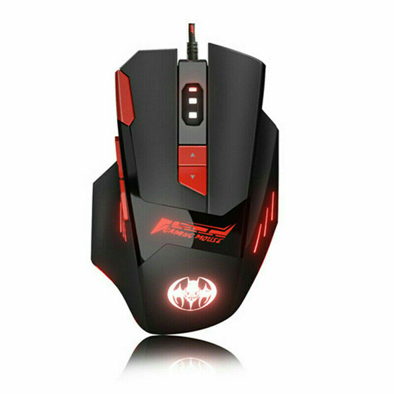 USB Gaming Wired Keyboard Mouse Set Kit Anti-slip Wheel For PC PS4 Xbox One 360