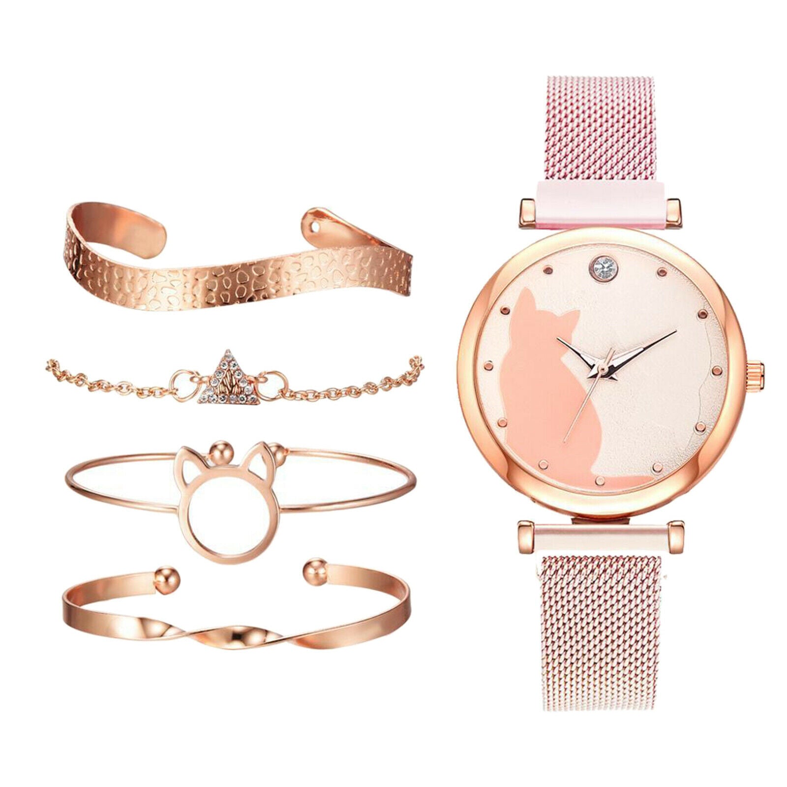 2020 Women Popular Watches Bracelet Set Quartz Watch Luxury Diamond Bracelet