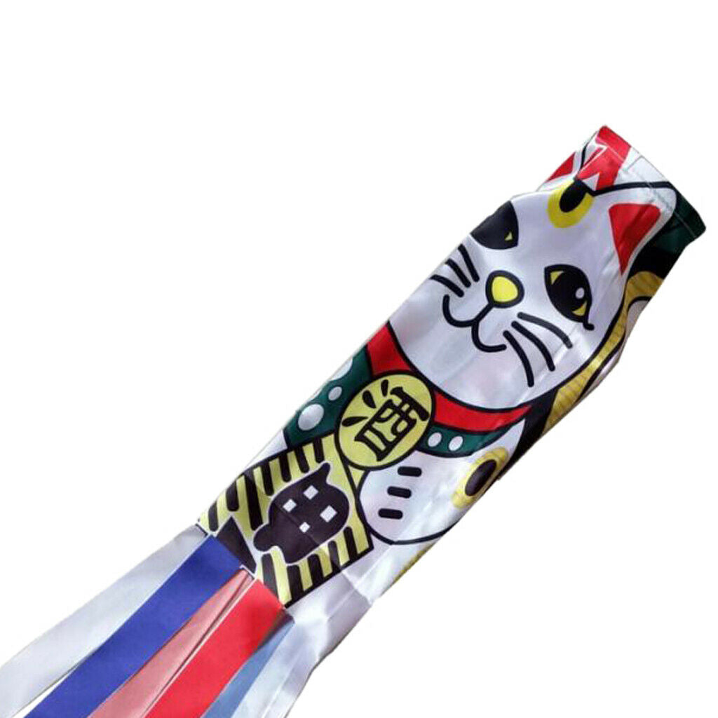 2pcs Japanese Koinbori Koi Nobori Carp Wind Sock Wave Flag Wall Decor 70cm