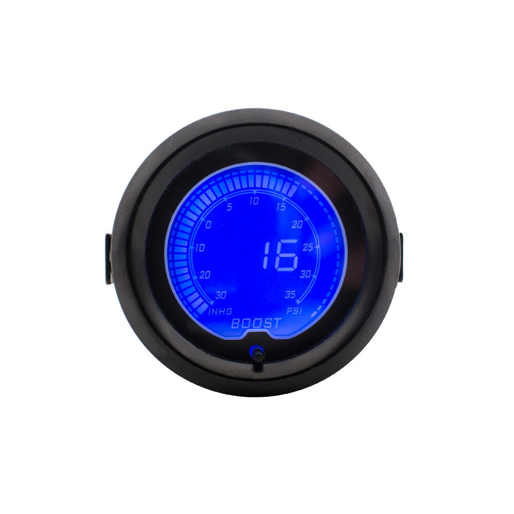 7 Color Digital LED Light 2" 52mm Vehicle Car Turbo Boost Vacuum Gauge Meter Psi