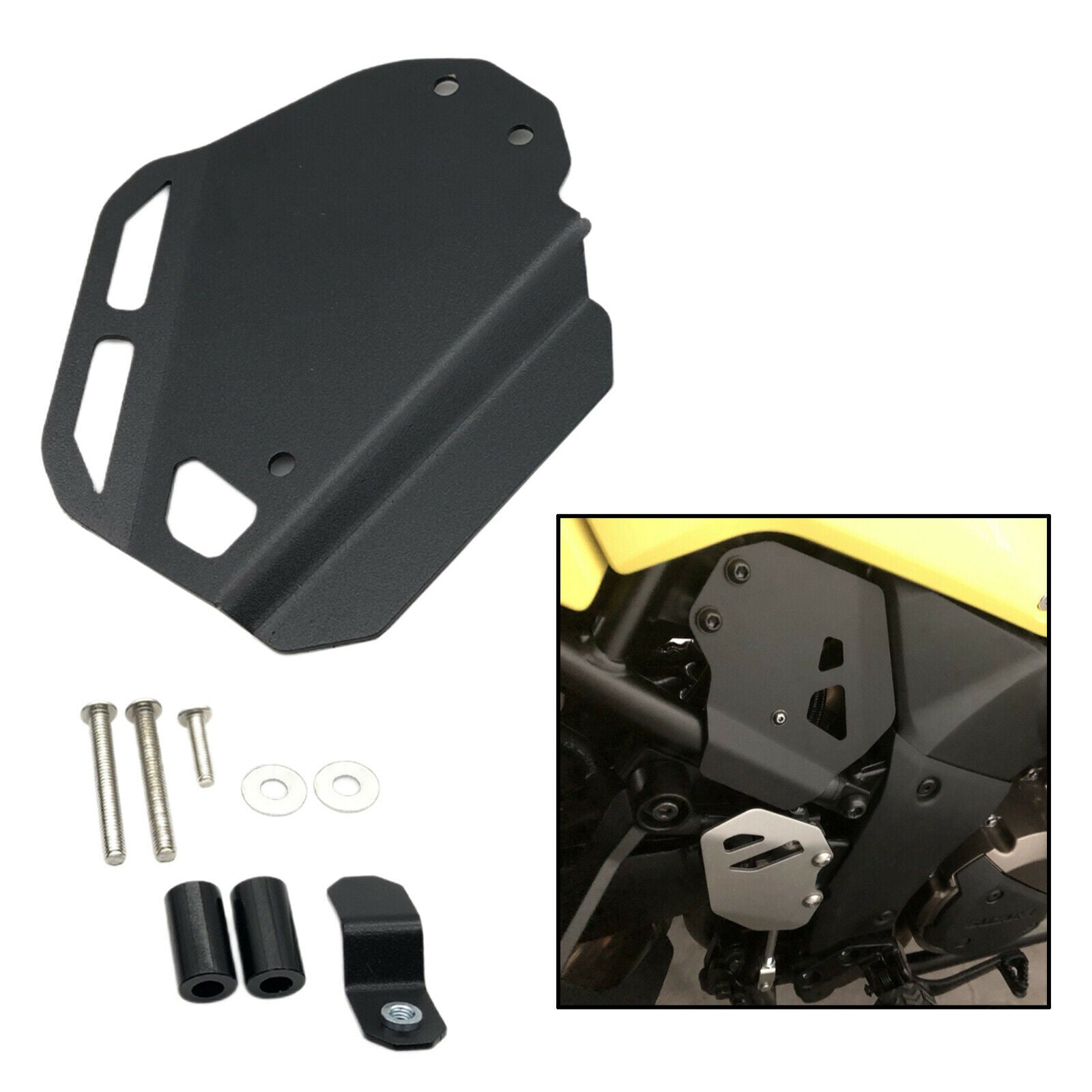 Right Heat Shield Brake Cylinder Guard for Suzuki DL1050XT DL1050A Black