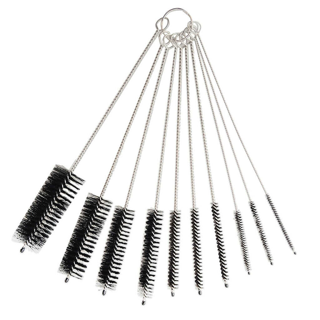 Set of 10pcs Lab Test Spice Tube Beaker Brushes Brush Cleaning Tool