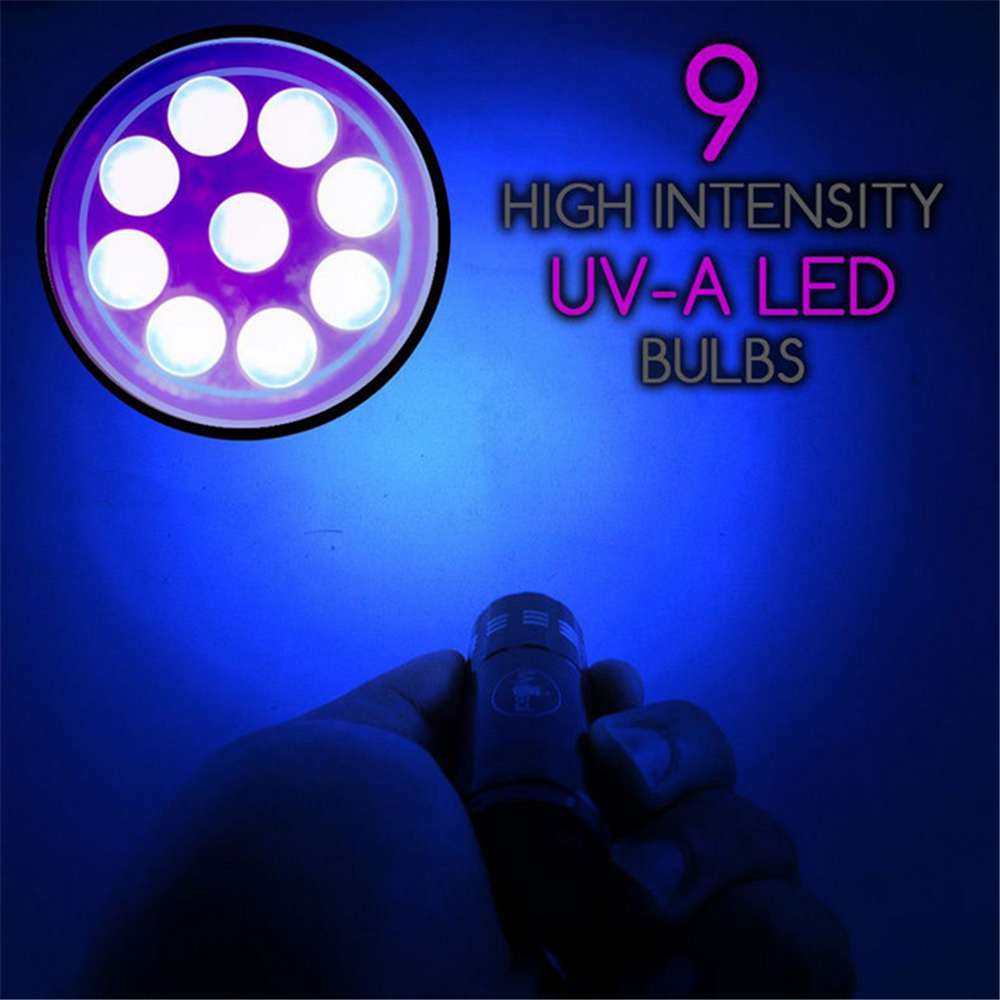 395/365 nM Ultra Violet LED Flashlight Blacklight Torch Light Inspection Lamp ~~