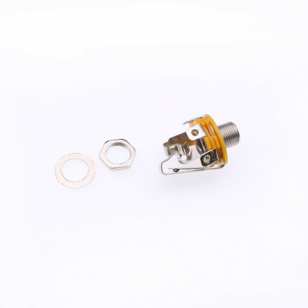 Practical 5Pcs Electric Guitar DIY 1/4'' Stereo Input Output  Sockets