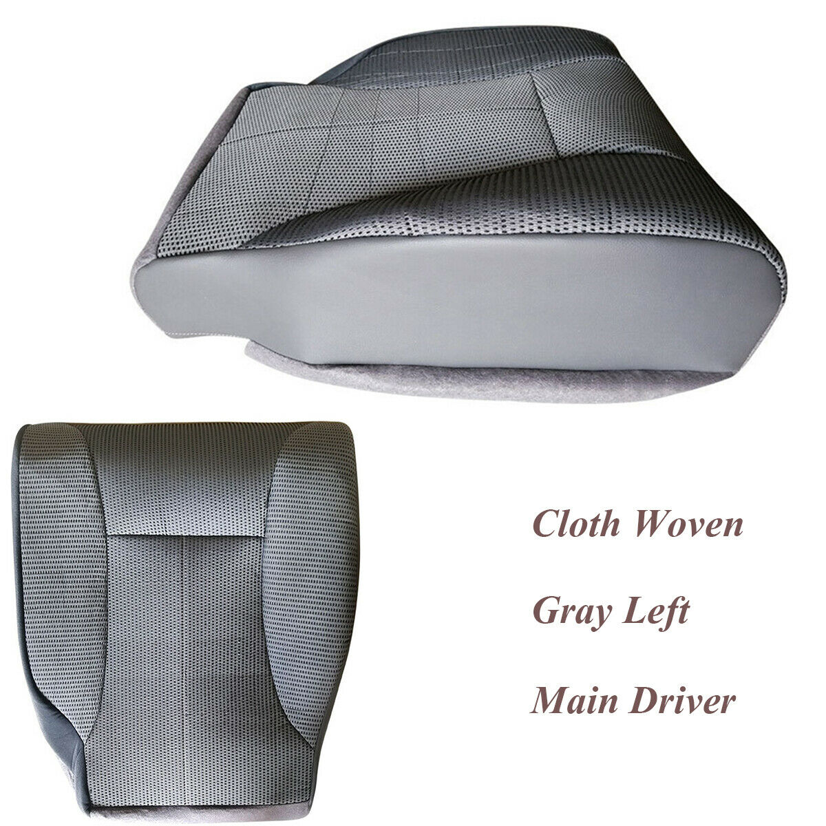 For Dodge Ram 1500 2500 3500 Gray Durable Driver Side Bottom Leather Seat Cover