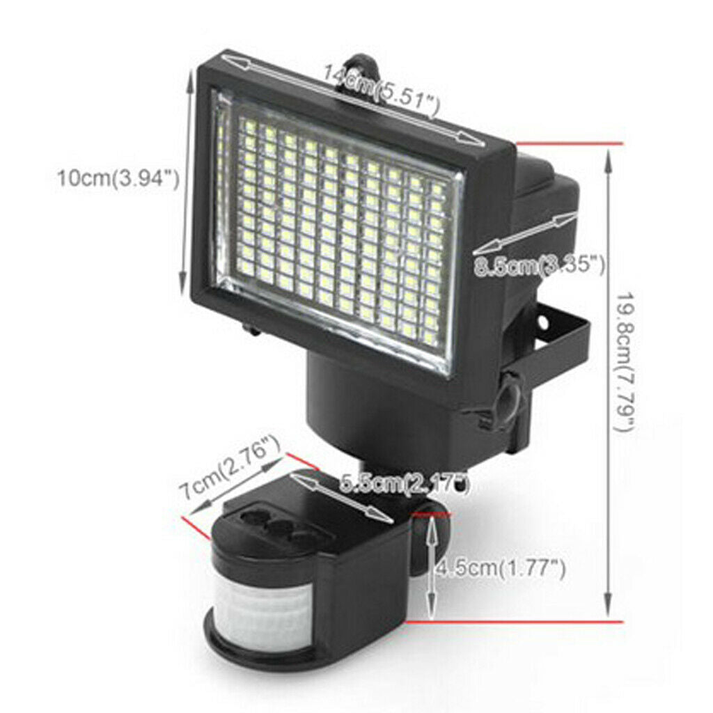 100-LED Solar Sensor Light Security Garden Motion Floodlight