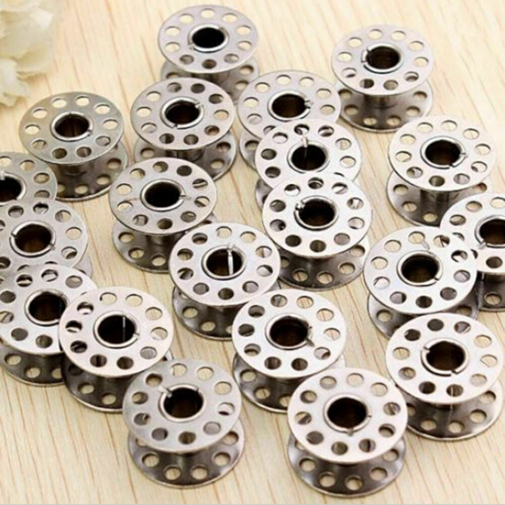 20pcs Sewing Machine Bobbins Stainless Metal For Household Singer New