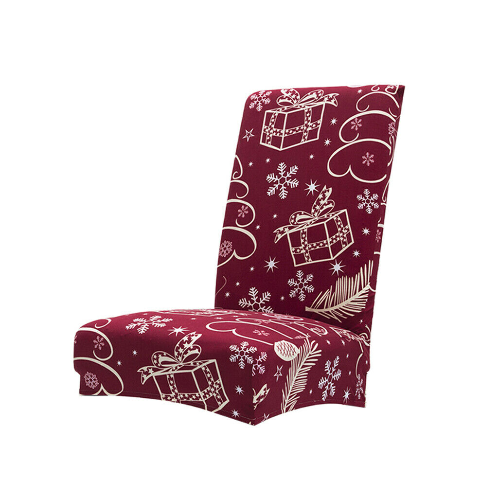 Snowflake Pattern Elastic  Chair Covers Universal Dinning Room Wedding Decor