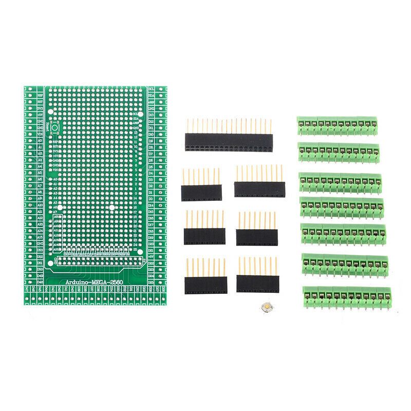 Double-side PCB Prototype Screw Terminal Block Shield Board Kit For MEGA-2560SJ
